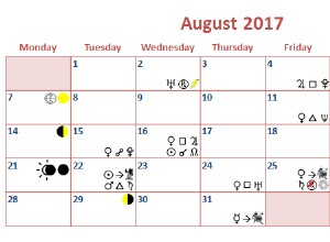 Astrología de agosto de 2017:temporada de eclipses, el cielo llama 